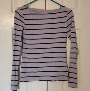 Striped shirt with button detail